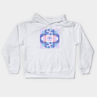 Abstract pastel mosaic pattern Kids Hoodie